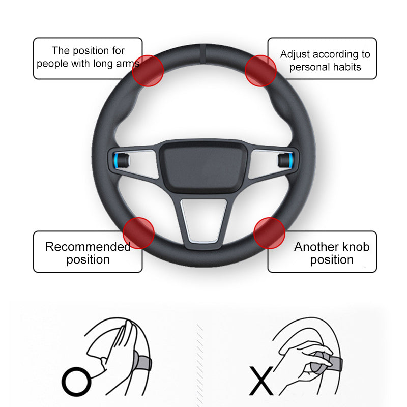 Pulsante Universale per Aiuto al Volante a 360°