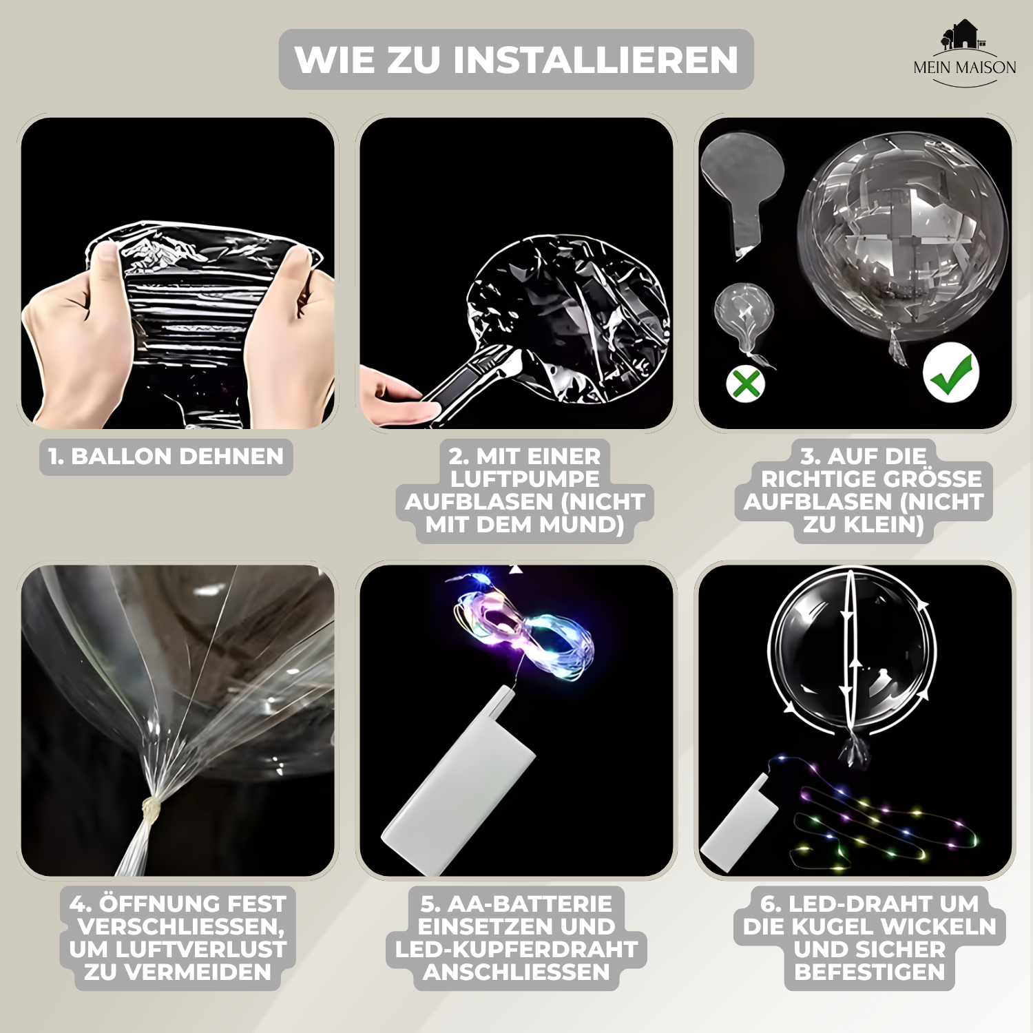 5+5 GRATIS | PartyGlow – Illumina ogni festa con luci LED a forma di palloncino riutilizzabili e caldi