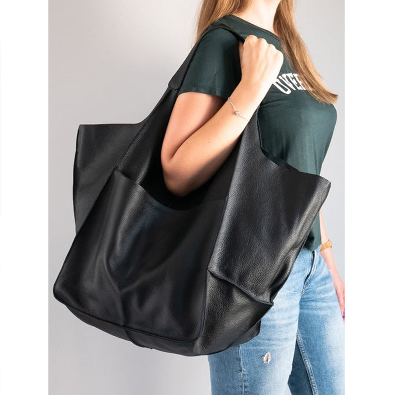 Borse da weekend oversized in pelle