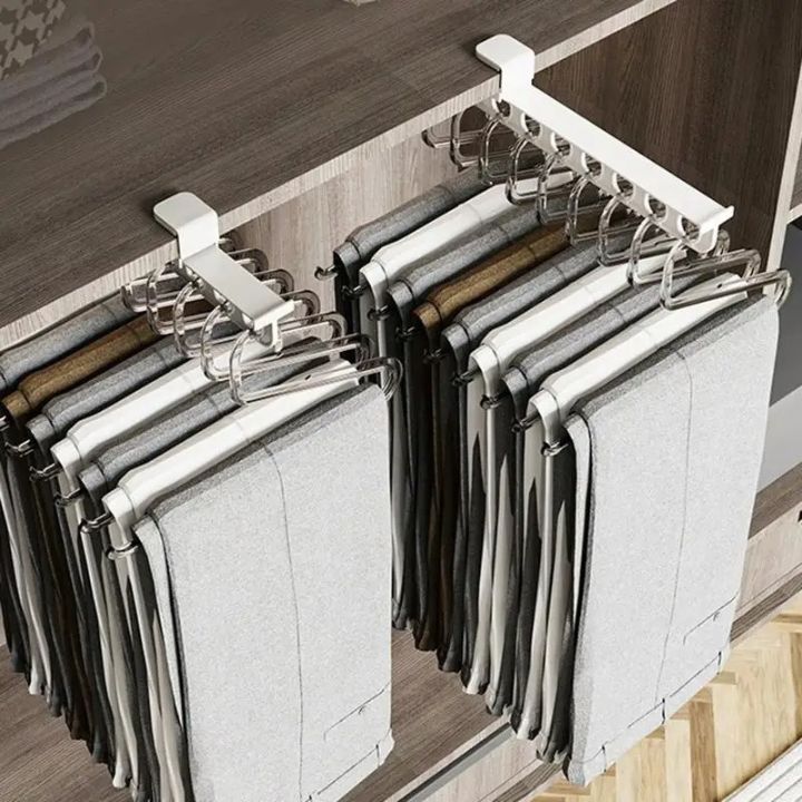 Supporto per pantaloni estensibile salvaspazio