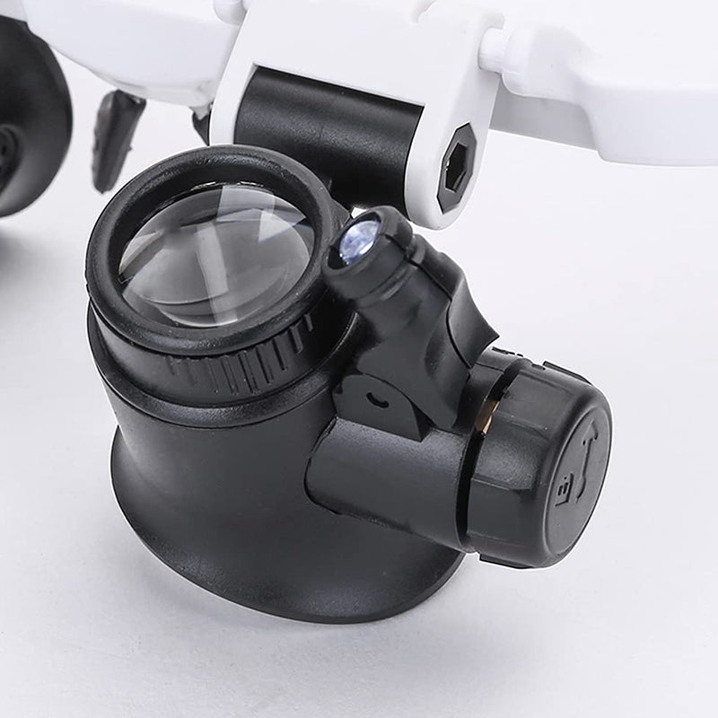 Lenti d'ingrandimento con lampade LED per doppio occhio