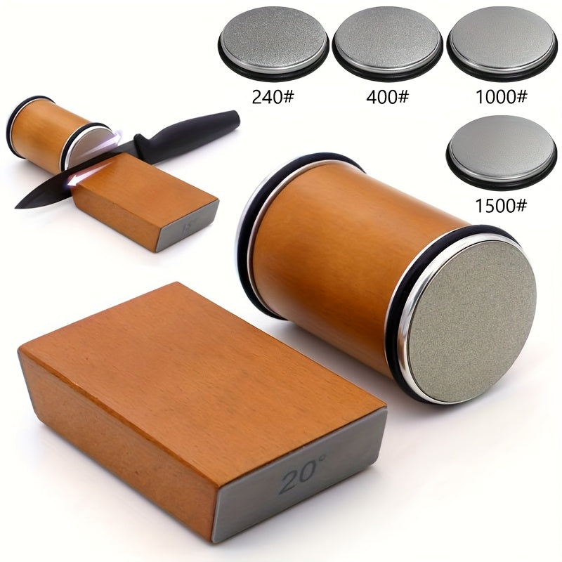 Set di pietre per affilare EdgeCraft DuoSharp | Pietra diamantata con supporto magnetico | Angoli di affilatura 15° e 20° | Legno e metallo