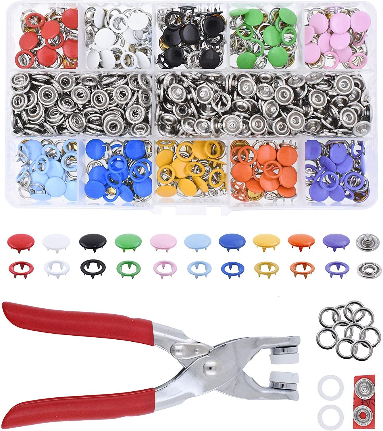 ButtonBox - Set completo di bottoni a pressione in metallo [Ultimo giorno di sconto]