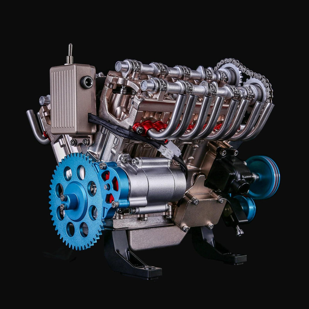 Modello di Motore Auto in Kit | 8 Cilindri | Oggetto da Collezione in Resina Massiccia | Oggetto Didattico e Decorativo