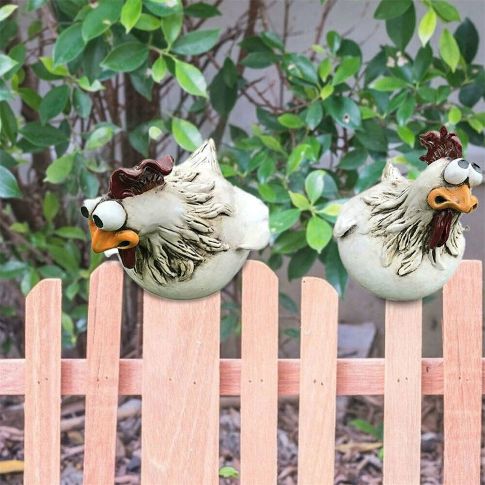1+1 GRATIS | ChickenDeko - Statue di Galline con Grandi Occhi per il Giardino