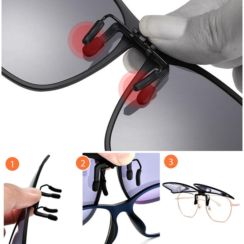 Nuovi occhiali da sole clip-on polarizzati flip-up