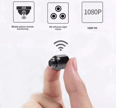 AetherGuard Telecamera WiFi Compatta 1080P Video Visione Notturna Audio Chiaro UK