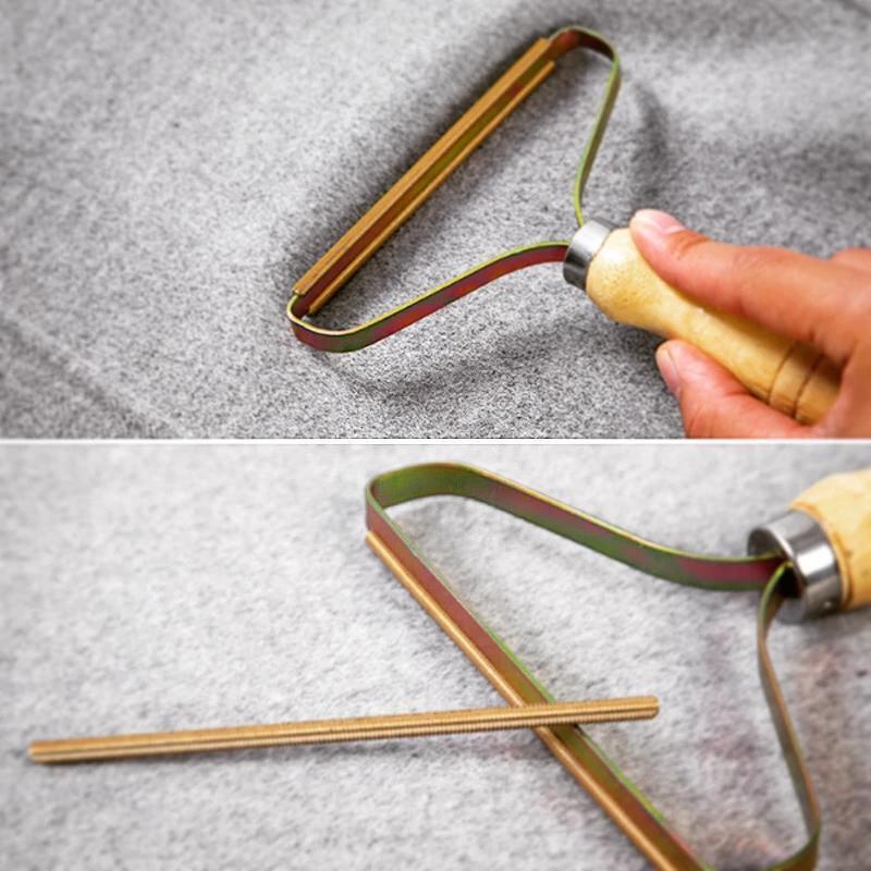 Brehn | Rimuovi Pelucchi Manuale | Testa di Precisione in Rame | Manico in Legno Massello | Rasoio Tessile senza Batteria per Cashmere, Lana e Mobili Imbottiti | Estrattore di Pilling