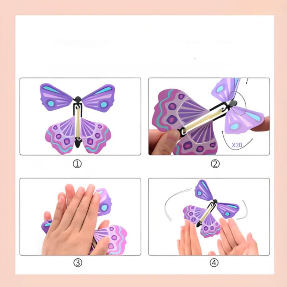 FlyingButterfly – Farfalle Volanti | Magica sorpresa per biglietti e scatole regalo | Punto culminante riutilizzabile per feste di compleanno e matrimoni