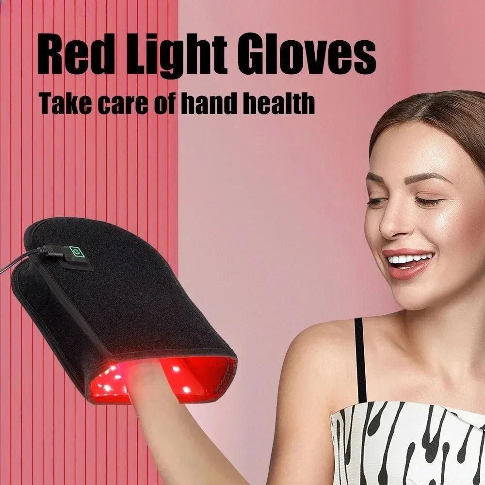 Guanto Lumera per il Sollievo dal Dolore a Mani e Articolazioni con Luce Rossa
