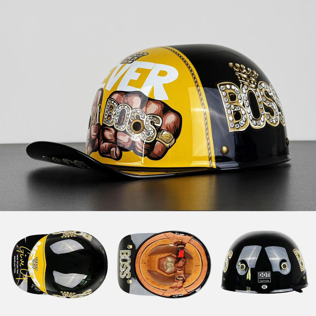Casco Moto Stile Cappellino da Baseball Certificato DOT ed ECE