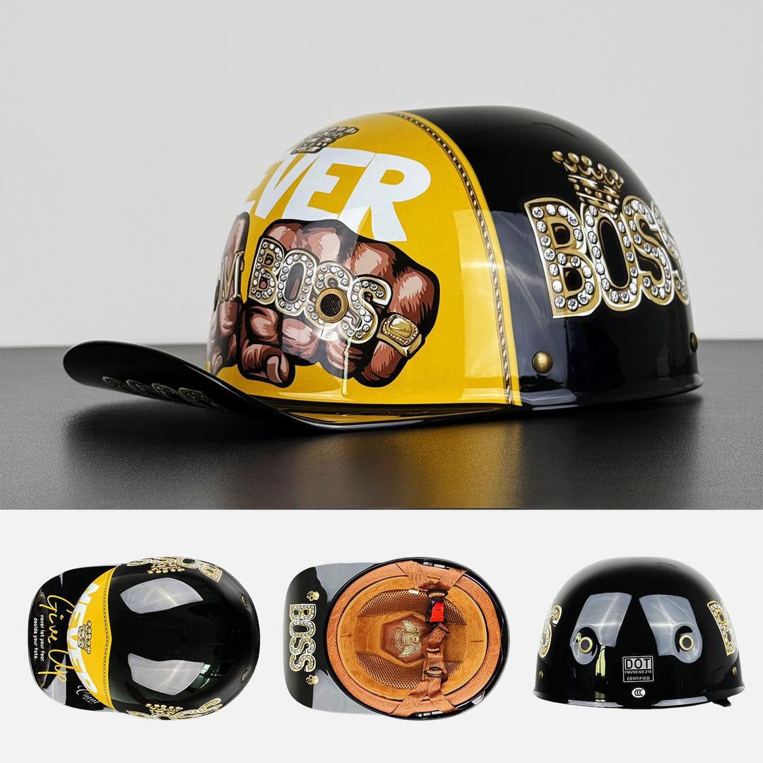 Casco Moto Stile Cappellino da Baseball Certificato DOT ed ECE