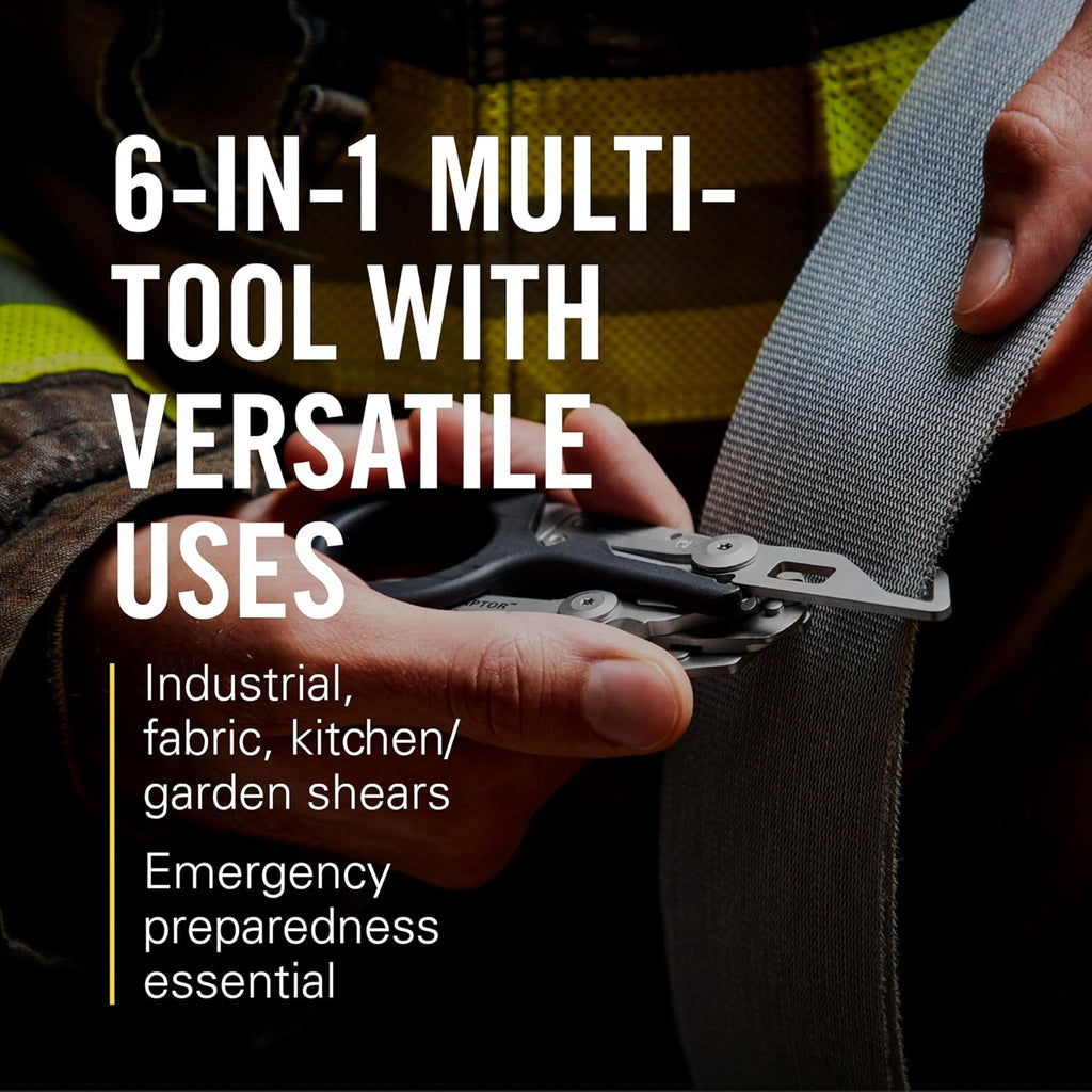 Multitool di Emergenza 6-in-1 ResQBlade | Acciaio Inossidabile | Per Auto, Attività all'Aperto e Interventi di Soccorso | Inclusa Borsa