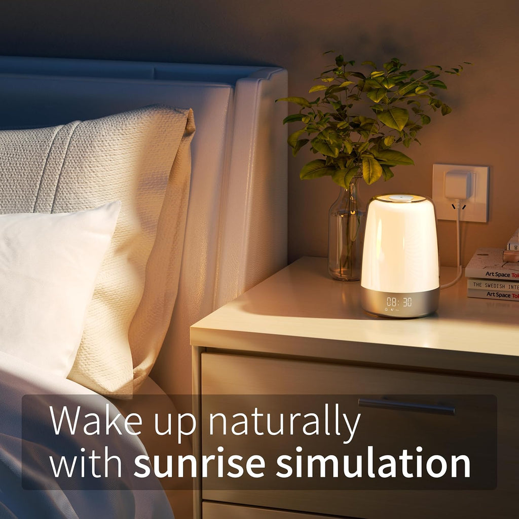 Aurora Wake-Up Light | Al sorgere e tramontare del sole | Ricaricabile USB-C