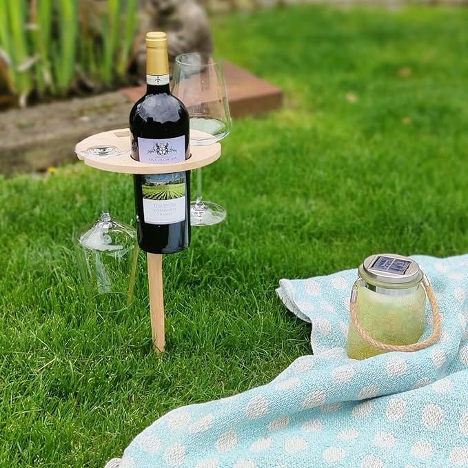 50% di sconto | Vino™ - Tavolo da picnic pieghevole con portabottiglie [Ultimo giorno di sconto]