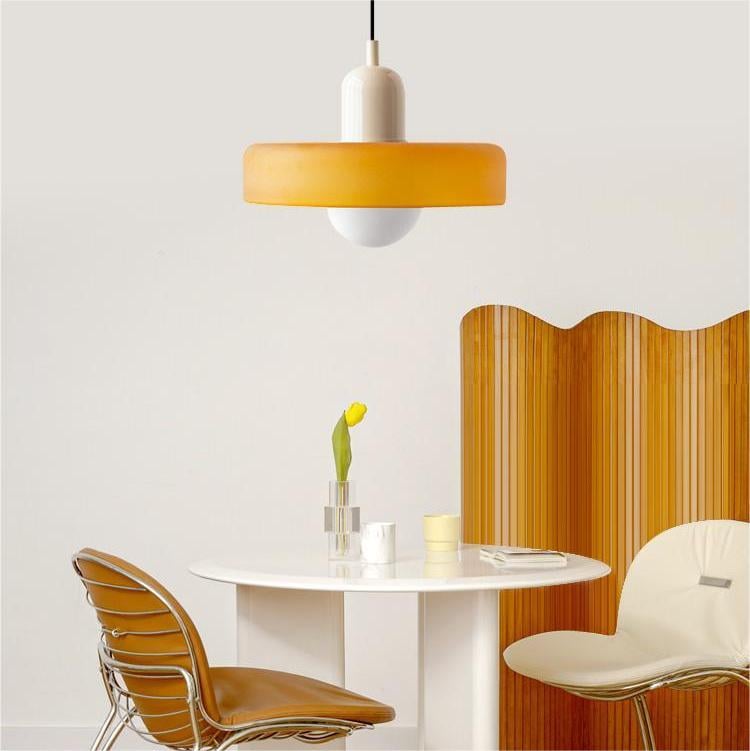 Liora Bauhaus Lampadario in Vetro con Regolazione dell'Altezza