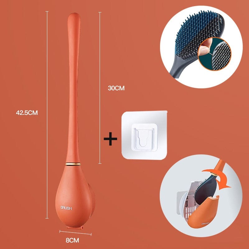 🔥Spazzola per WC in silicone flessibile e moderna