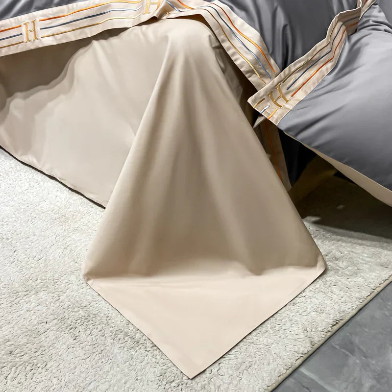 Set di Biancheria da Letto in Raso di Cotone Deluxe - Lusso per la tua Camera da Letto