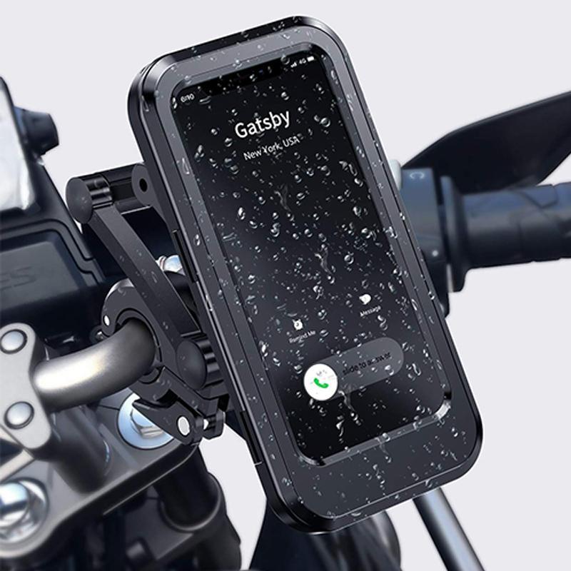 Supporto impermeabile per manubrio della bicicletta con powerbank da 15W