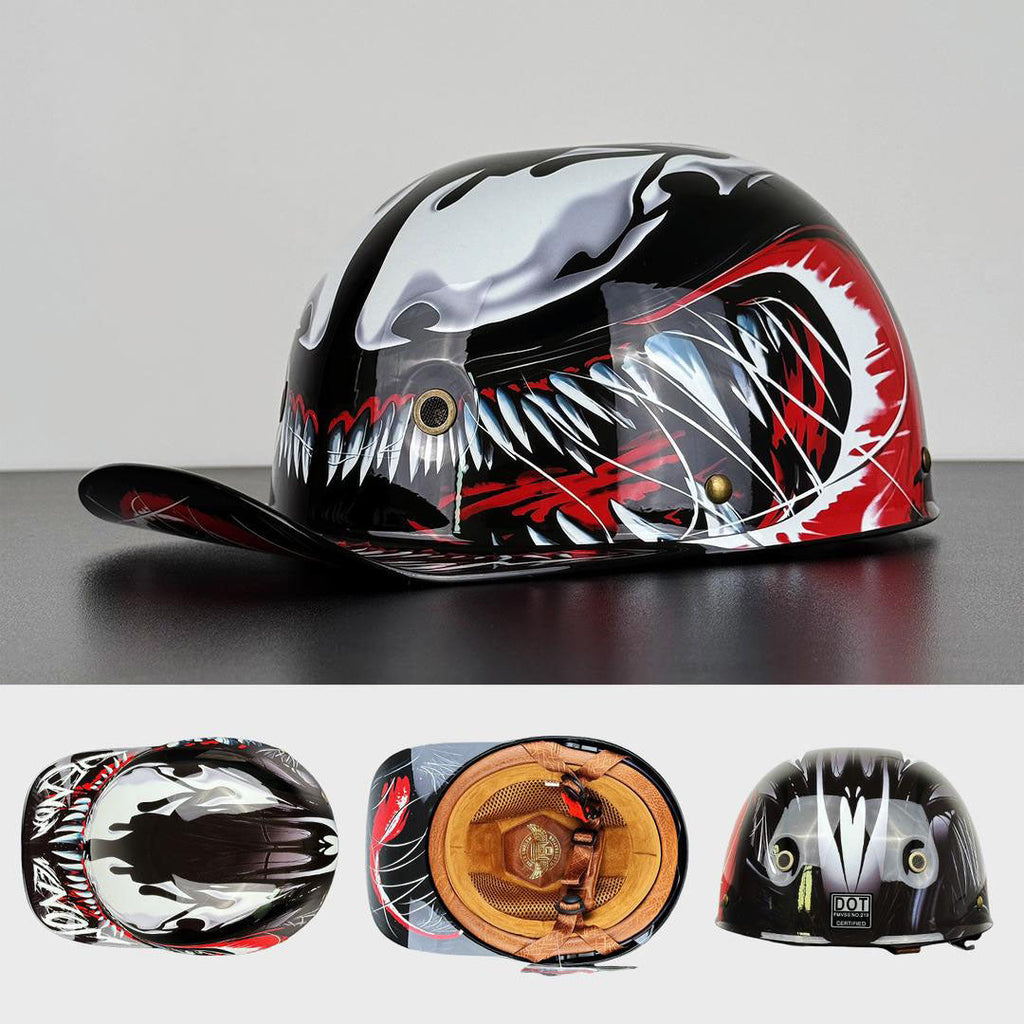 Casco Moto Stile Cappellino da Baseball Certificato DOT ed ECE
