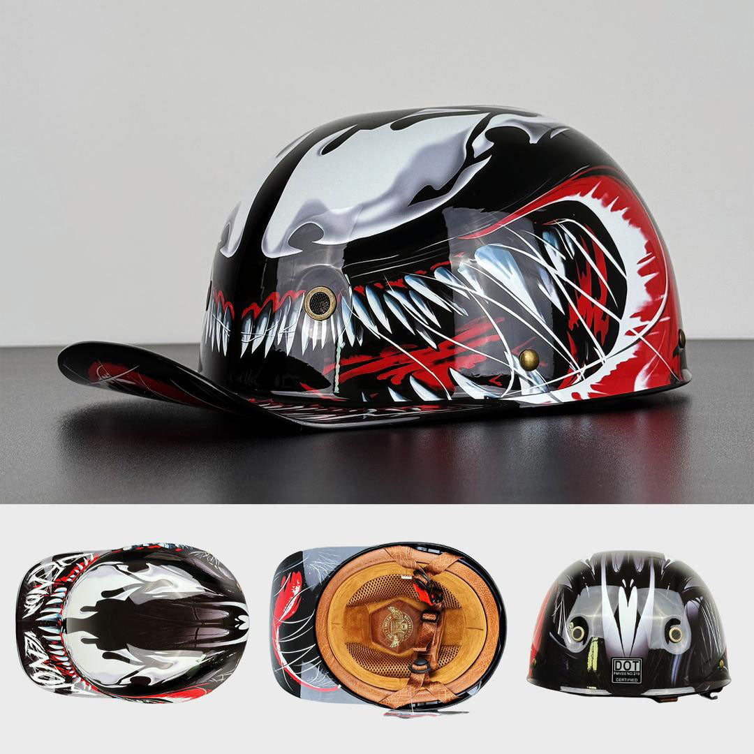 Casco Moto Stile Cappellino da Baseball Certificato DOT ed ECE