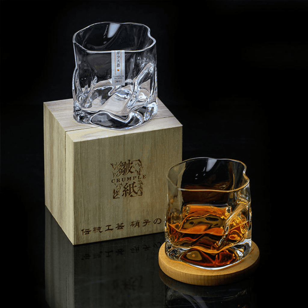 Astra Kiriko Bicchiere da Whisky con Motivo Pieghettato di Edo Craft Artisan