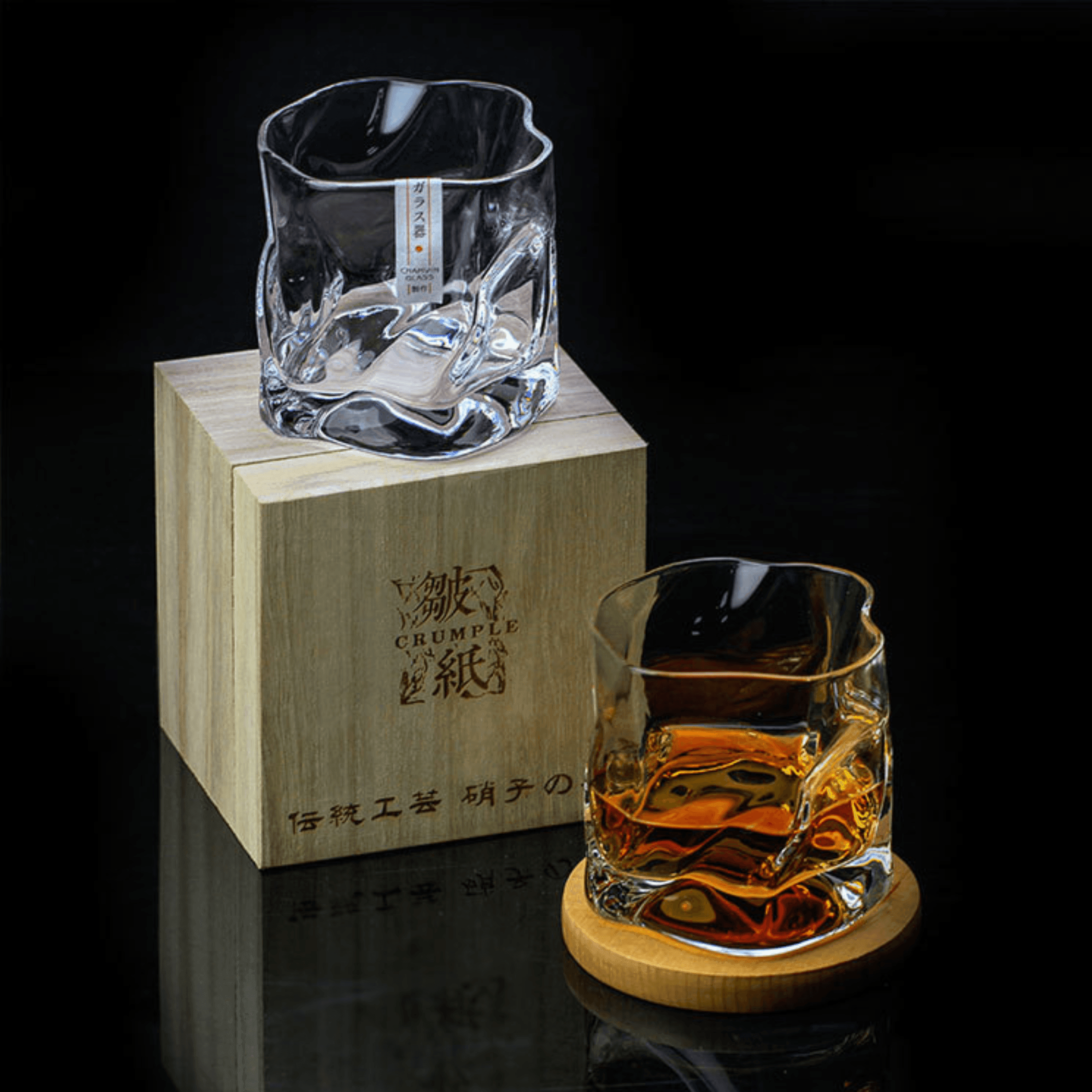 Astra Kiriko Bicchiere da Whisky con Motivo Pieghettato di Edo Craft Artisan