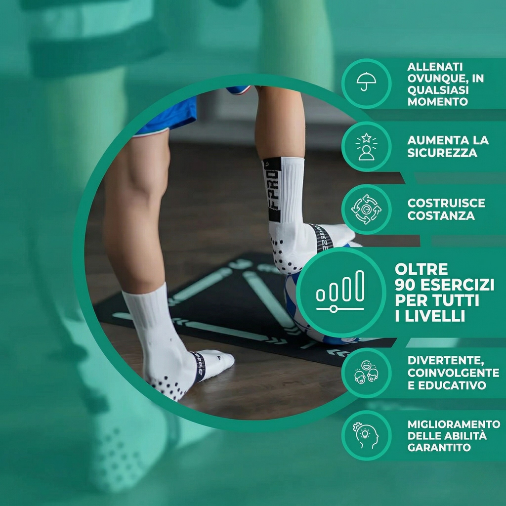 Tappetino da Allenamento Calcio con Percorsi Direzionali e Programma Video