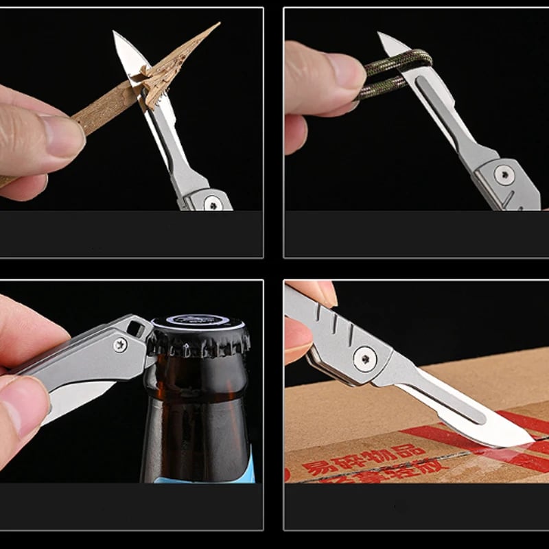 BladeSwift - Coltello pieghevole con 10 lame intercambiabili
