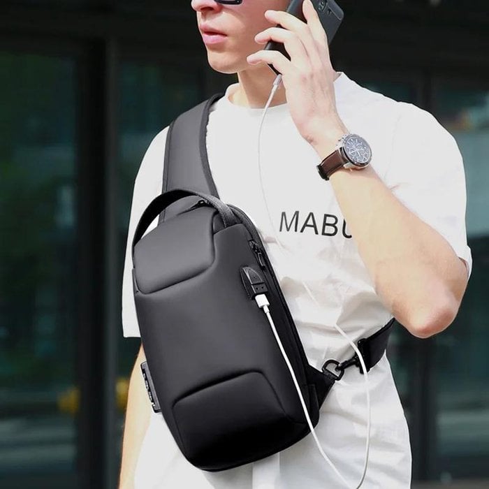 Borsa Antifurto | Porta USB | Impermeabile & Lucchetto a Codice
