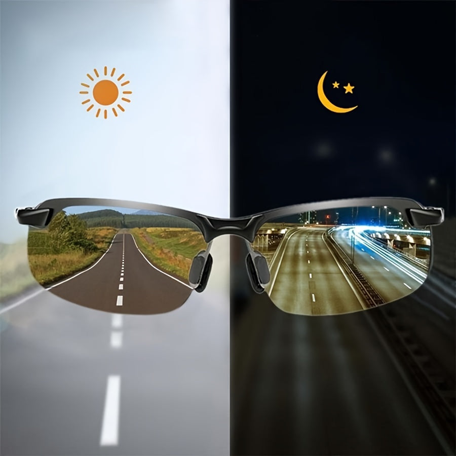 Brehn | Occhiali da sole fotocromatici polarizzati | Protezione UV400 | Regolazione automatica della luce (giorno e notte) | Riduzione intelligente dell'abbagliamento per automobilisti e attività all'aperto