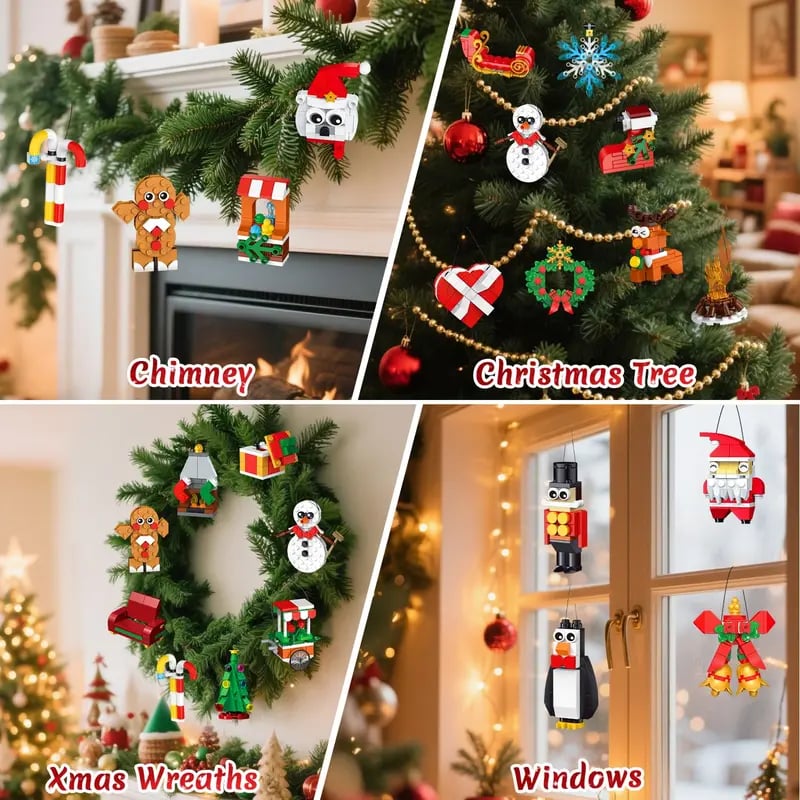 CraftVent | 24 Giorni di Countdown di Natale Ornamenti Set di Costruzione Calendario dell'Avvento