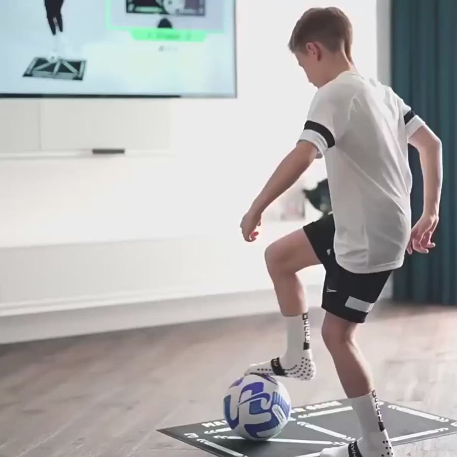 Kit di Tappetino Sideline Edge per Video di Esercitazioni di Calcio a Casa