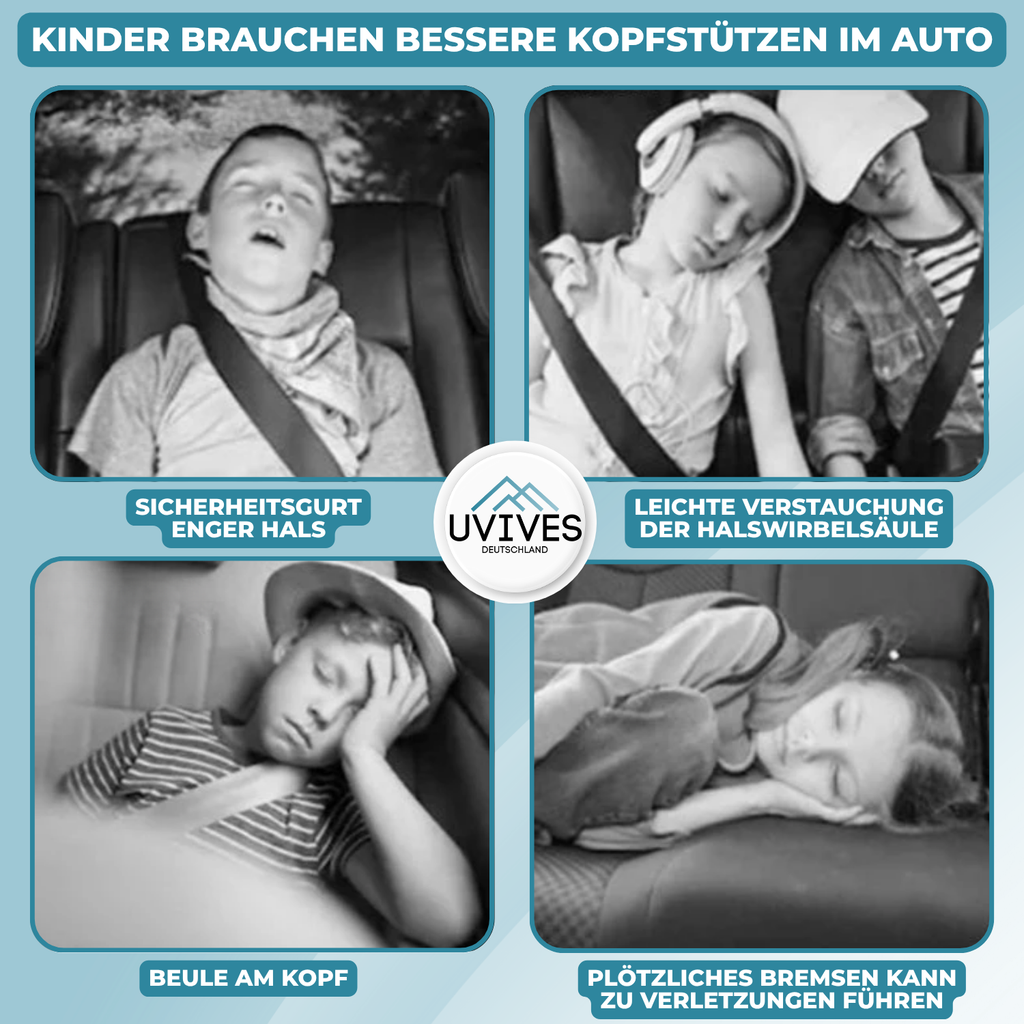 ComfortJourney - Cuscino da viaggio per bambini sul sedile posteriore dell'auto