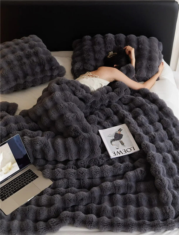 Coperta Flauschdecke SnuggleSoft | Reversibile | Calore tutto l'anno | Pile