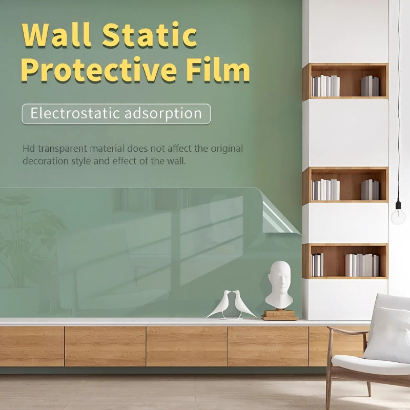 WallProtect – Pellicola protettiva elettrostatica per pareti | Trasparente & senza adesivo | Protezione da graffi e sporco per cucina, bagno e cameretta | 50% SCONTO