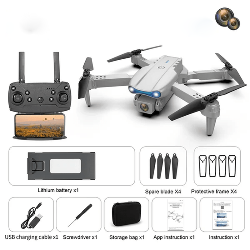 Brehn | AeroPro - Drone con fotocamera 4K UHD e lunga durata della batteria