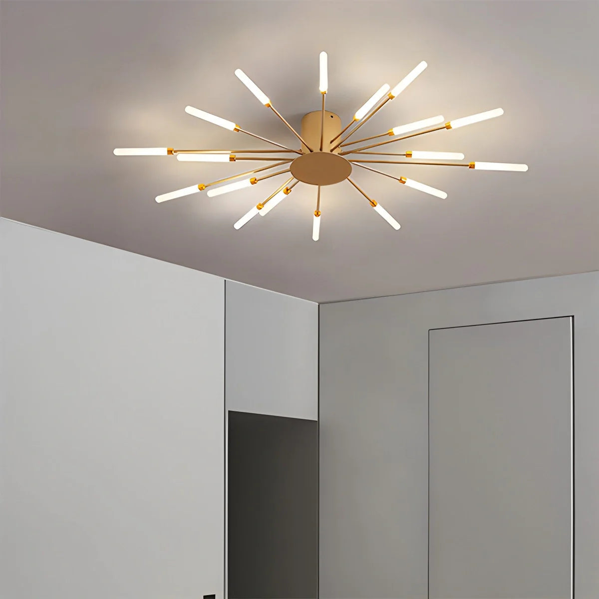 Altisor Lampada da Soffitto – LED – Nero/Oro – 20–42 Punti Luce – Design Moderno, Dimmerabile per Soggiorno