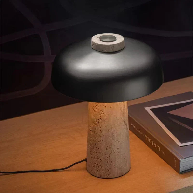 Alto Lampada da Tavolo – Travertino – Beige – Minimalista – 20W – Illuminazione Elegante per Ambienti