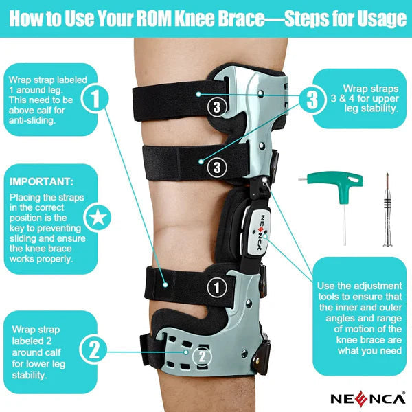 Supporto per Ginocchio KneeCare Pro Unloader per Supporto Mediale e Laterale