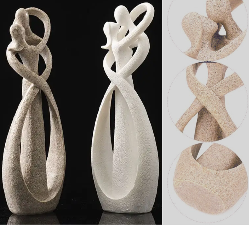 Abbraccio Eterno | Scultura Astratta | Amore Senza Tempo | Regalo Unico