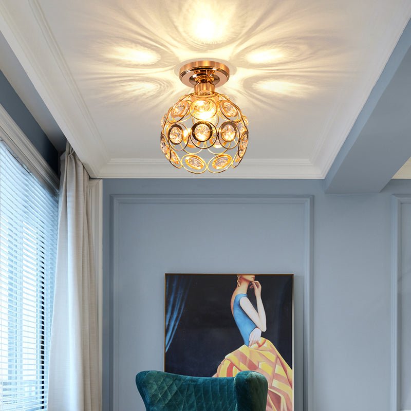 Lampada da soffitto Ballo – Ferro & Vetro – Bianco – Ø30 cm – Design elegante per soggiorno e camera da letto