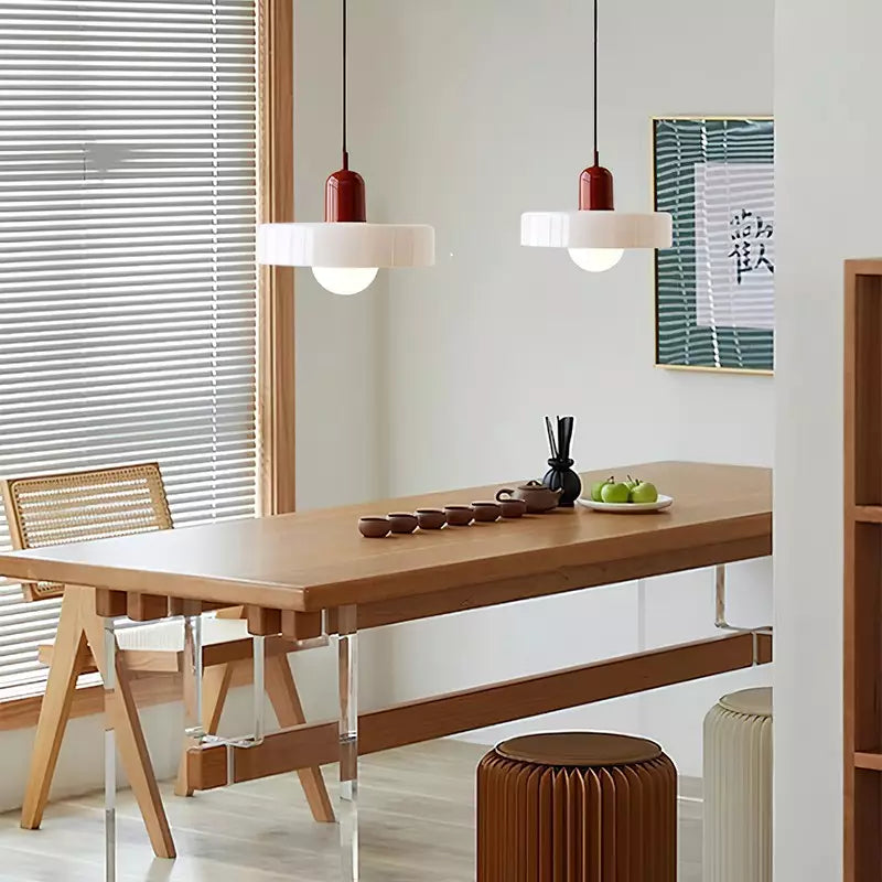Liora Bauhaus Lampadario in Vetro con Regolazione dell'Altezza