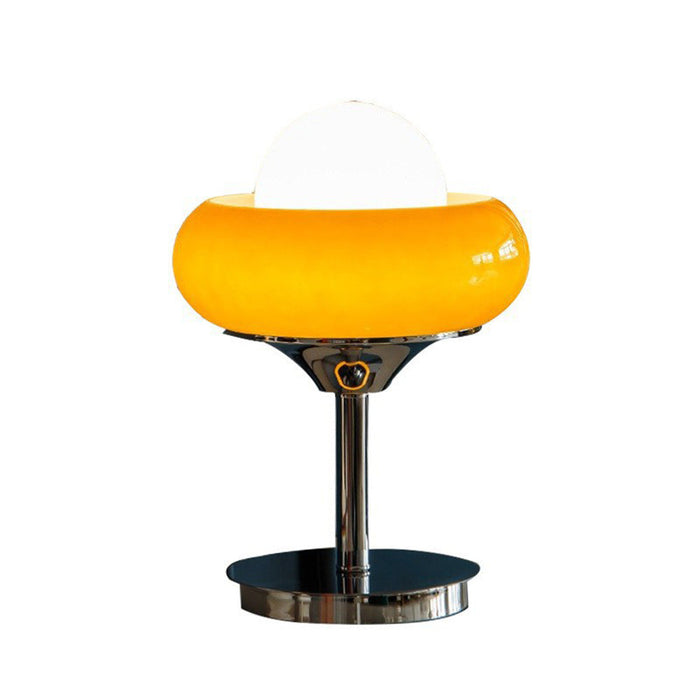 Lampada da tavolo Bauhaus – Vetro & Ferro – Ambra – E27 – Design retro per accenti stilosi