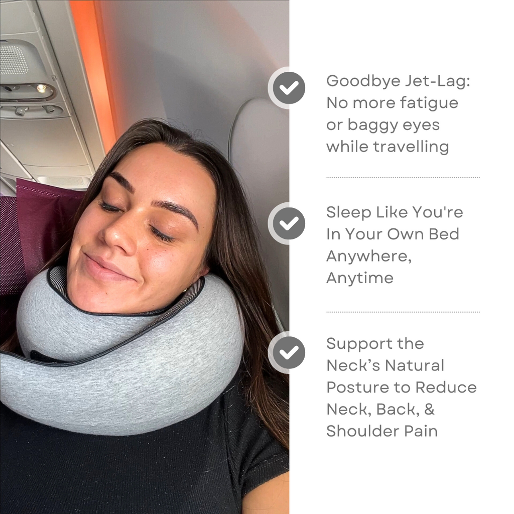 LuxVoyage Elite Cuscino da Viaggio | Comfort e supporto ottimali per viaggi rilassanti