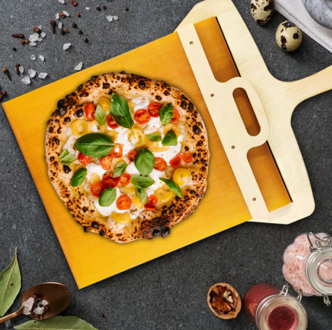 Sandsberg | Paletta per Pizza Scorrevole | Facile da Sollevare con Superficie Antiaderente | Legno