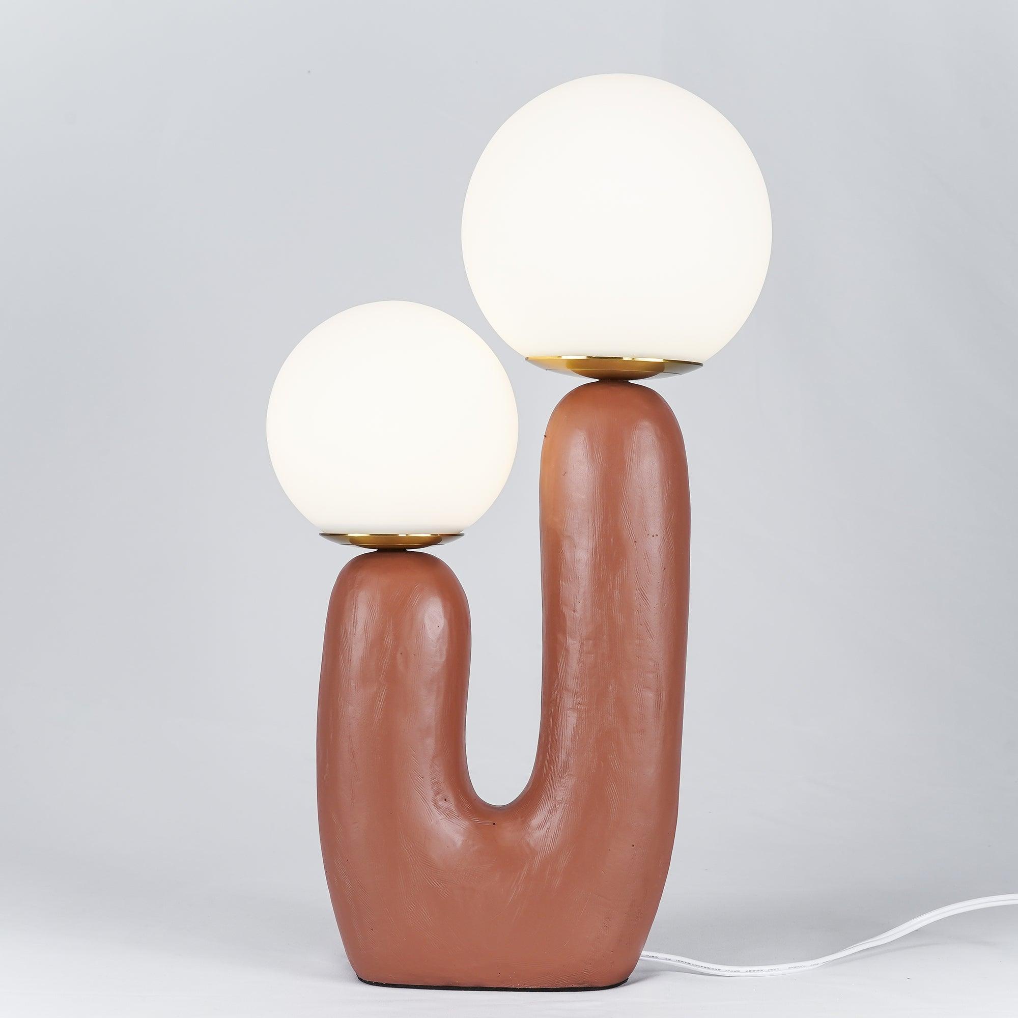Lampada da Tavolo Bolo Bolo – Resina e Metallo – Verde/Rosa/Terracotta/Bianco – Design Moderno – Ideale per Soggiorno e Camera da Letto