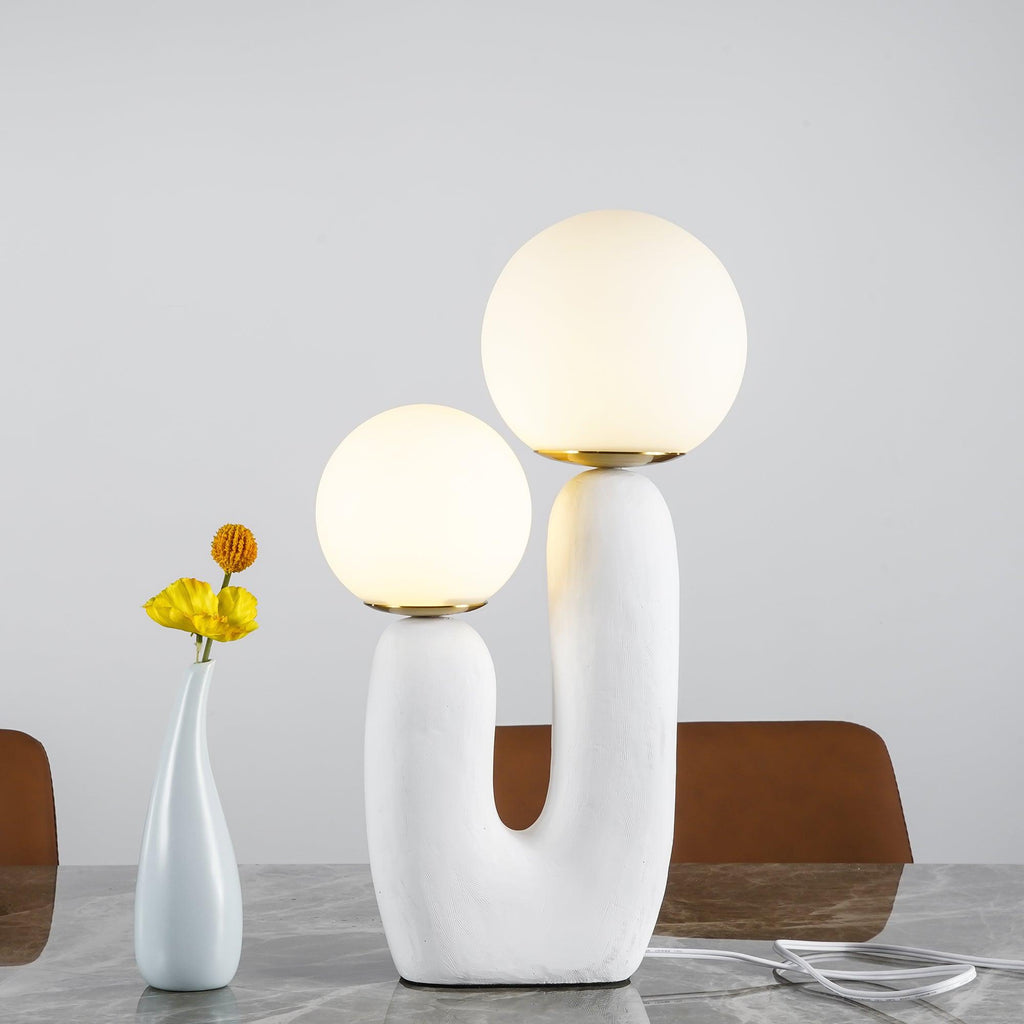 Lampada da Tavolo Bolo Bolo – Resina e Metallo – Verde/Rosa/Terracotta/Bianco – Design Moderno – Ideale per Soggiorno e Camera da Letto