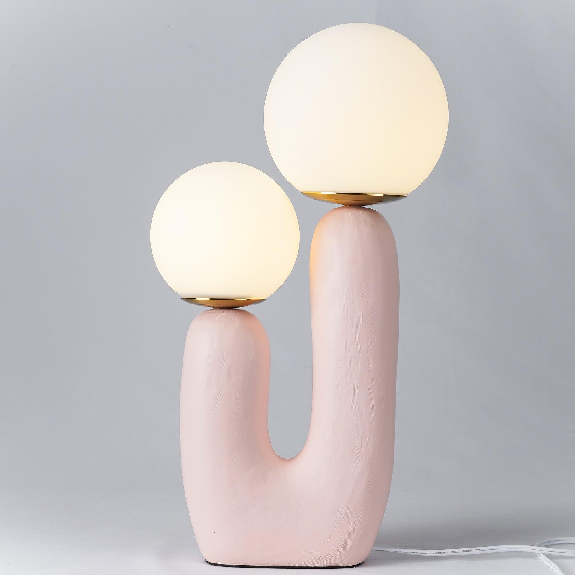 Lampada da Tavolo Bolo Bolo – Resina e Metallo – Verde/Rosa/Terracotta/Bianco – Design Moderno – Ideale per Soggiorno e Camera da Letto