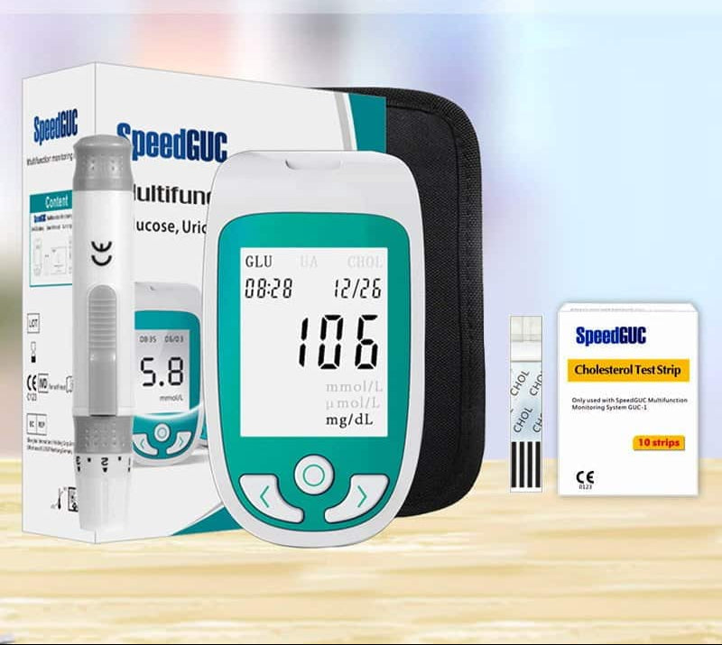 AstraGuard Kit di Test 3-In-1 per Colesterolo, Glucosio e Acido Urico